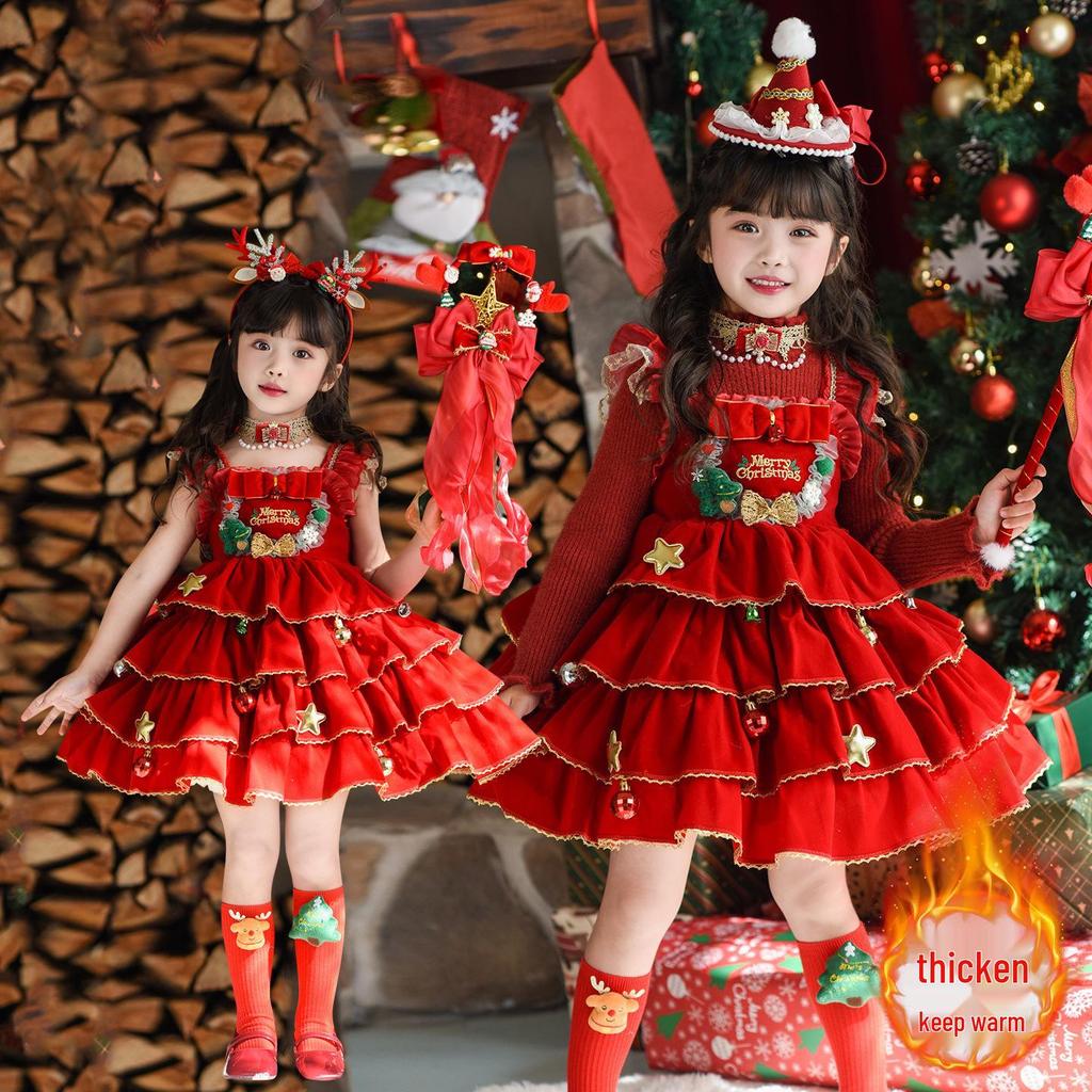 Little Girl Lolita Princess Dress - Winter 2025 Christmas & New Year Outfit