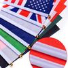 14X21cm 48 Countries Hanging Flags with Plastic Pole Double Sided Polyester Printing National Parade Flags for Football Game