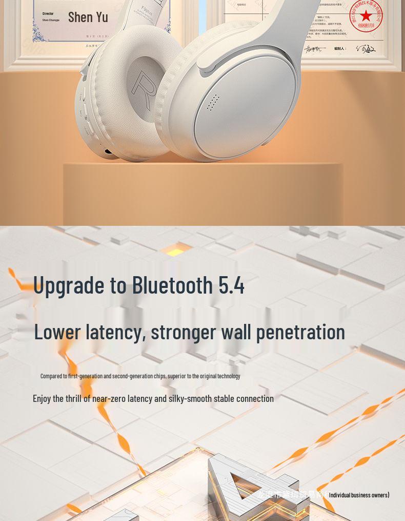 200-Hour Bluetooth Over-Ear Noise-Cancelling Wireless Gaming Headphones for Sports & Mobile