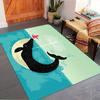Cute Bird Whale Pattern Door Mat Soft Thick Non-Slip Washable Kitchen Rug Nursery Bathroom Bedroom Entrance Home Decor Mat 1PC