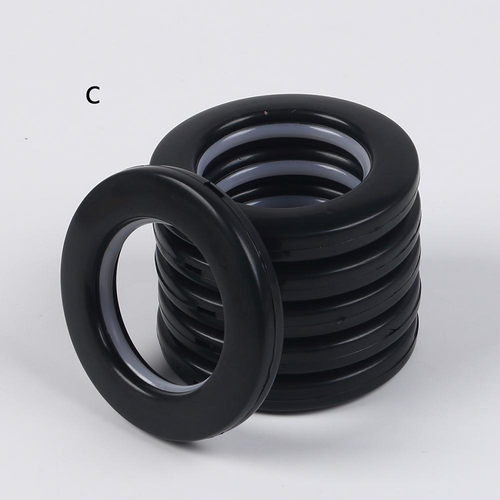 20Pcs Curtain Grommets Curtain Buckle Rings Round Curtain Eyelet Rings Low-Noise Sliding Roman Rings (Black,20Pcs)