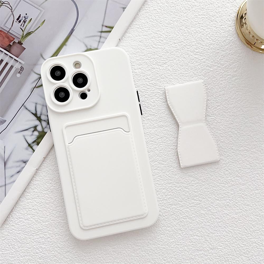 

Wallet Soft Silicone TPU Card Pocket Holder Case For iPhone 15 14 13 12 11 Pro XS Max Mini XR X XS 8 7 Plus Bracket Bumper Cover For iPhone 12Mini