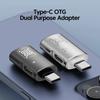 2 In 1 USBC To Type C To USB OTG Adapter for IPhone 15 Pro Max Samsung Headphones TypeC Male To USB Fast Charging Jack Converter