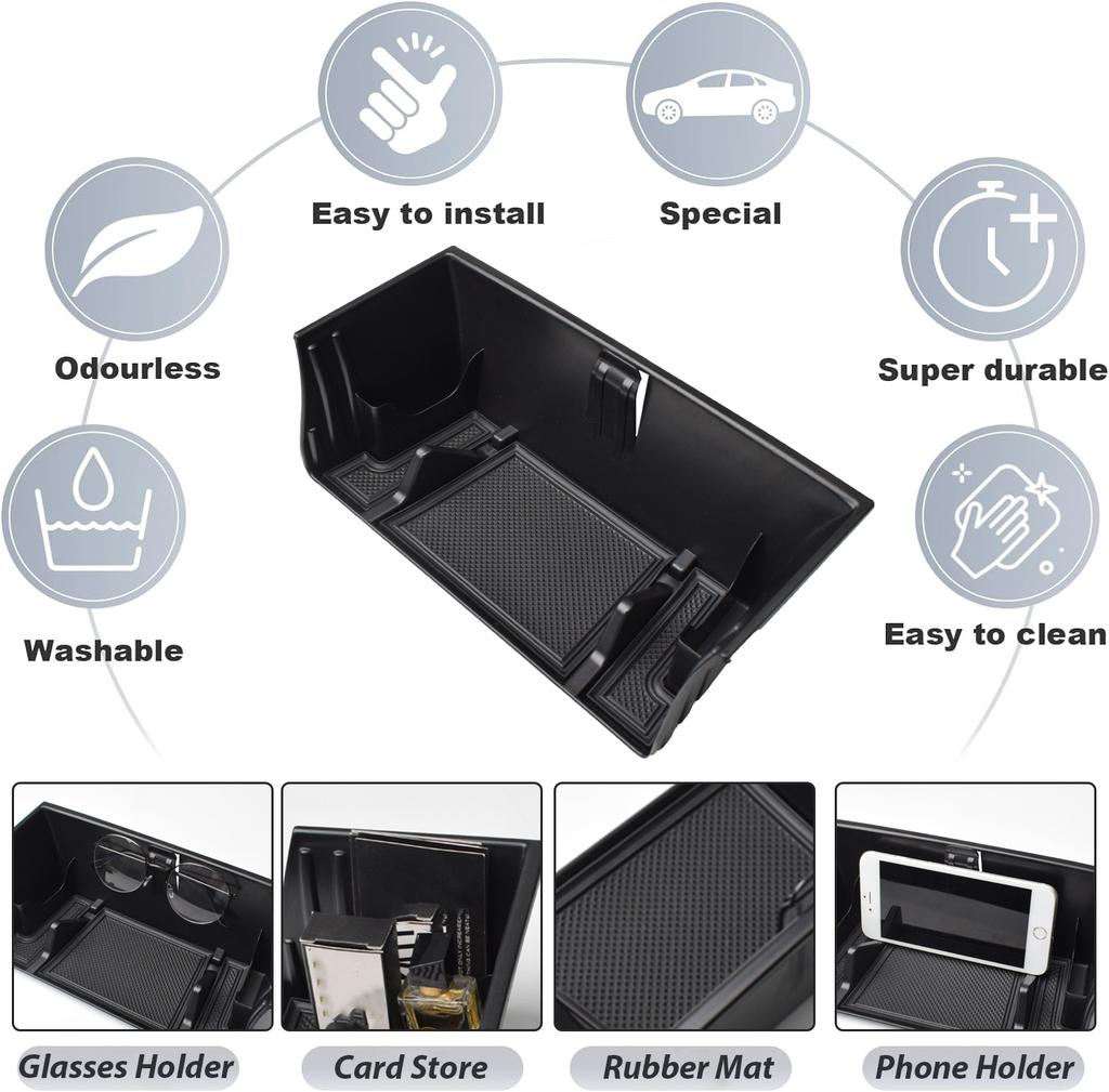 For Land Rover Defender 90 110 130 Accessories 2020-2025 Center Console Tray Middle Storage Organizer Interior Phone Holder Box