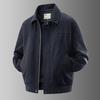 Men's Washed Cotton Baseball Collar Pilot Jacket - Spring/Autumn Military Style Outerwear