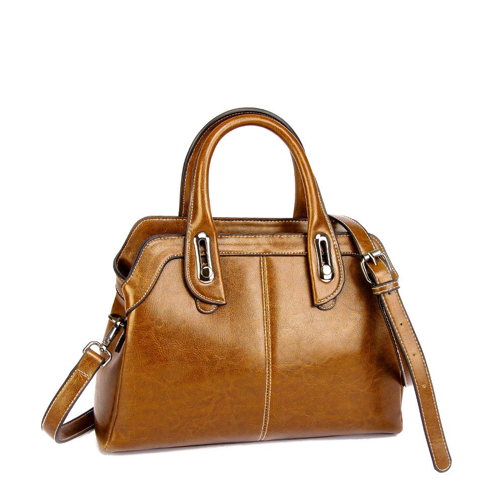 2024 Women's Genuine Leather Shoulder & Crossbody Handbag - Korean Style, Versatile Cowhide