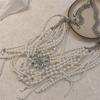Fashionable Imitation Pearls Flower Waist Chain Belt Imitation Pearls Texture Perfect for Enhancing Party Outfits
