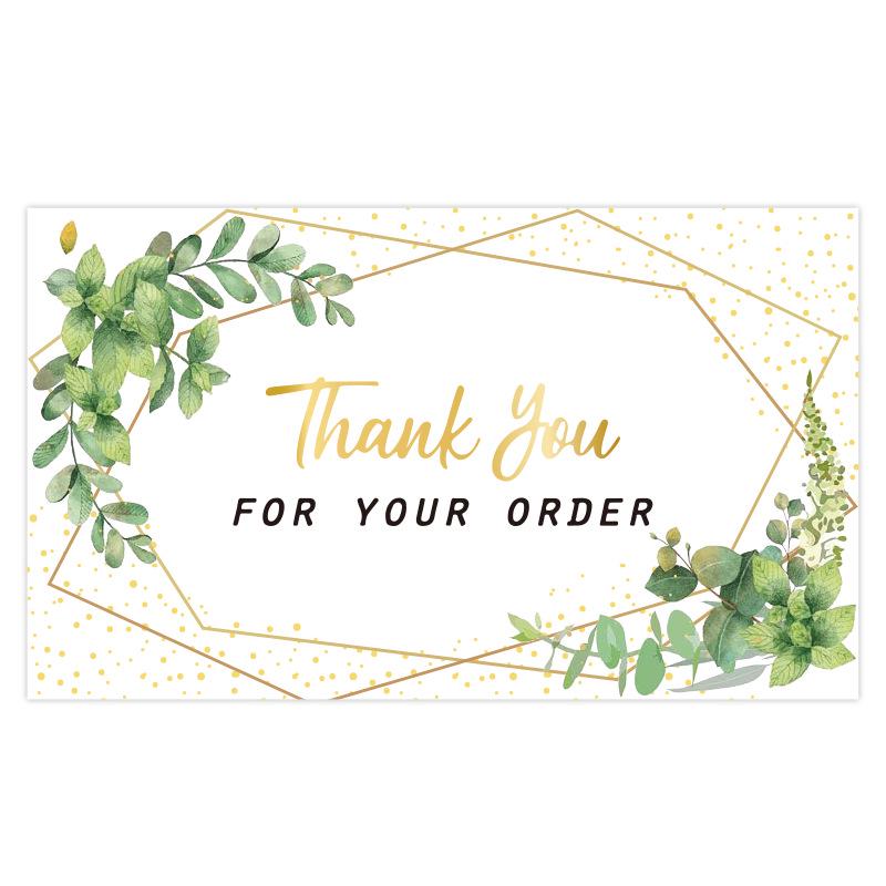 Pink 'Thank You' Cards - 50 Sheets/Pack for Gift Boxes, Decorations, and Postcards