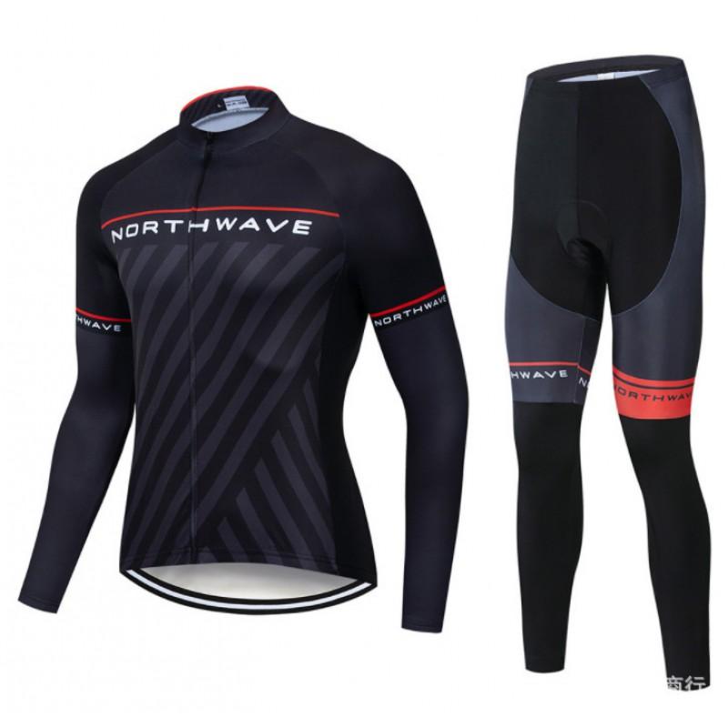 Men Women Cycling Outfit Set Long Sleeve Pants Quick Dry Bike Sportswear Autumn Winter Outdoor Riding