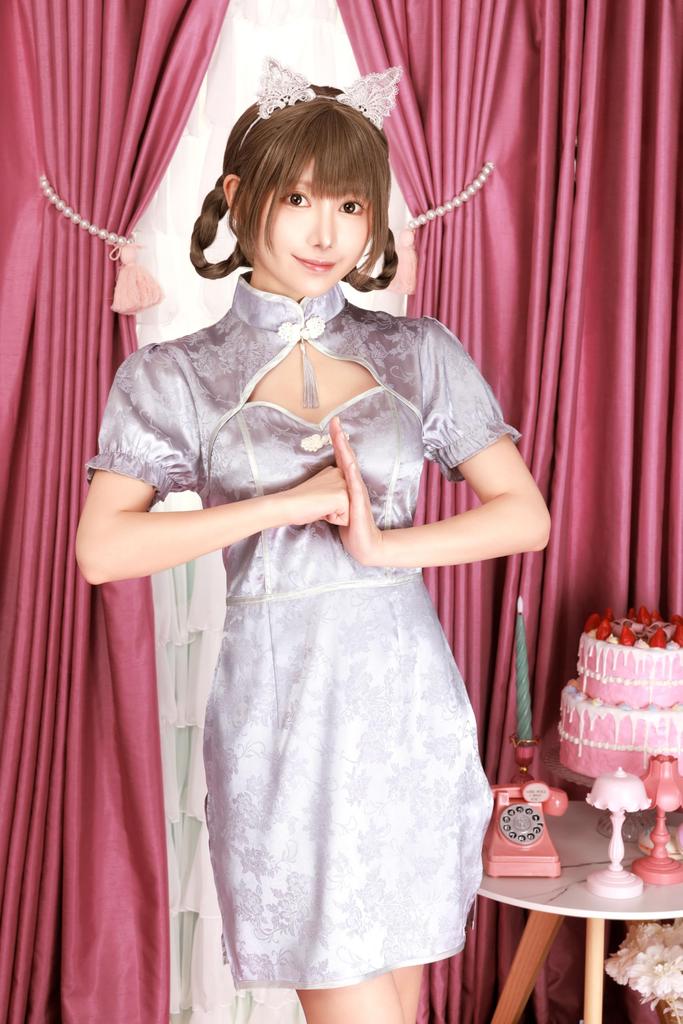 Macaron Cat Cosplay Gray China Gray [Clear Stone] Women's