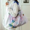Shopping Bag Reusable Foldable Polyester Tote with Reinforced Stitching Compact Storage Bag for Fruits Vegetables