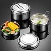 Stainless Steel Round Lunch Box with Divider