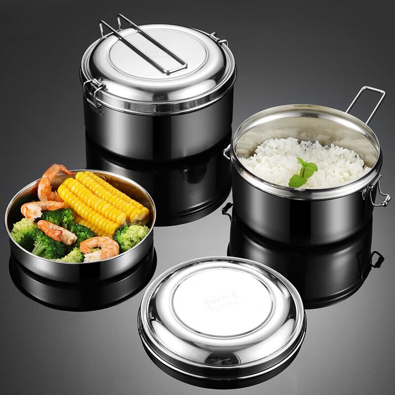 Stainless Steel Round Lunch Box with Divider