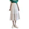 2024 Spring/Summer A-line White Midi Skirt: Versatile, Slimming, Solid Color for Women