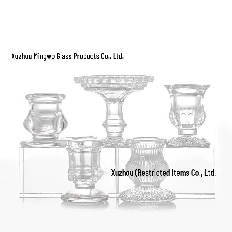 European Style Glass Candlestick: Romantic Living Room Decoration & Scented Transparent Ornament