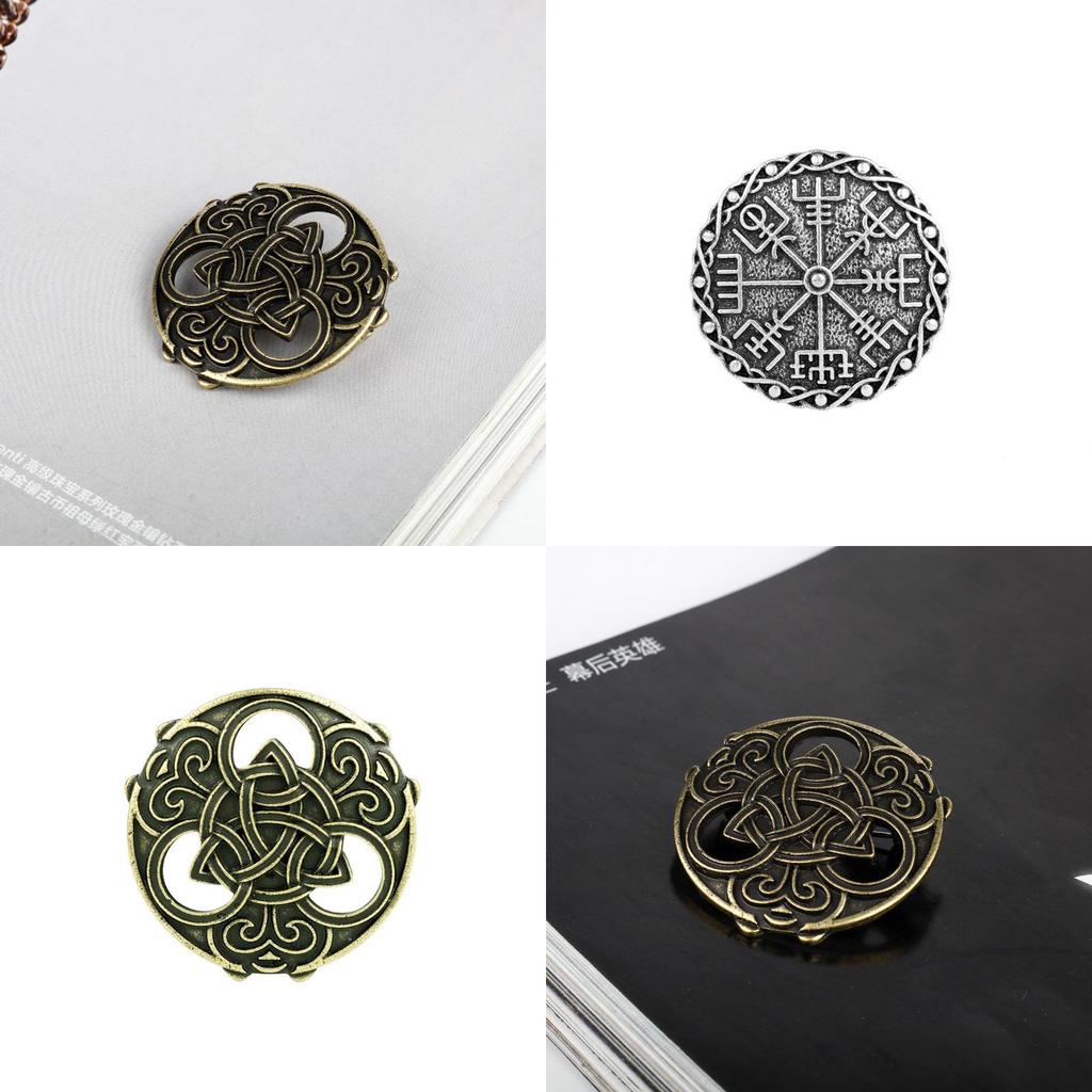 Geometric Celtic Knot Brooch Pin With Alloy Construction For Nordic Style Accessories