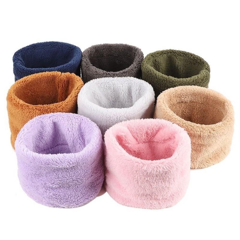 Keep Warm Winter Snood Scarves Plush Neck Gaiter Fashion Cold-proof Collar