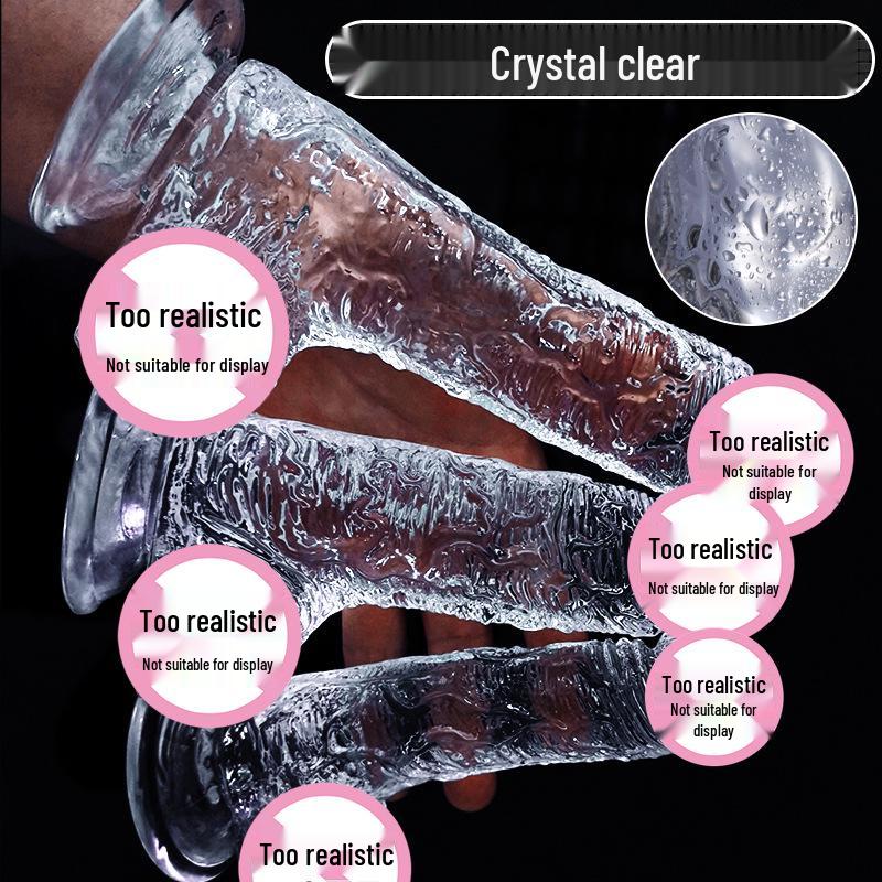 Crystal Clear Soft Silicone Dildo - Female Masturbator Toy