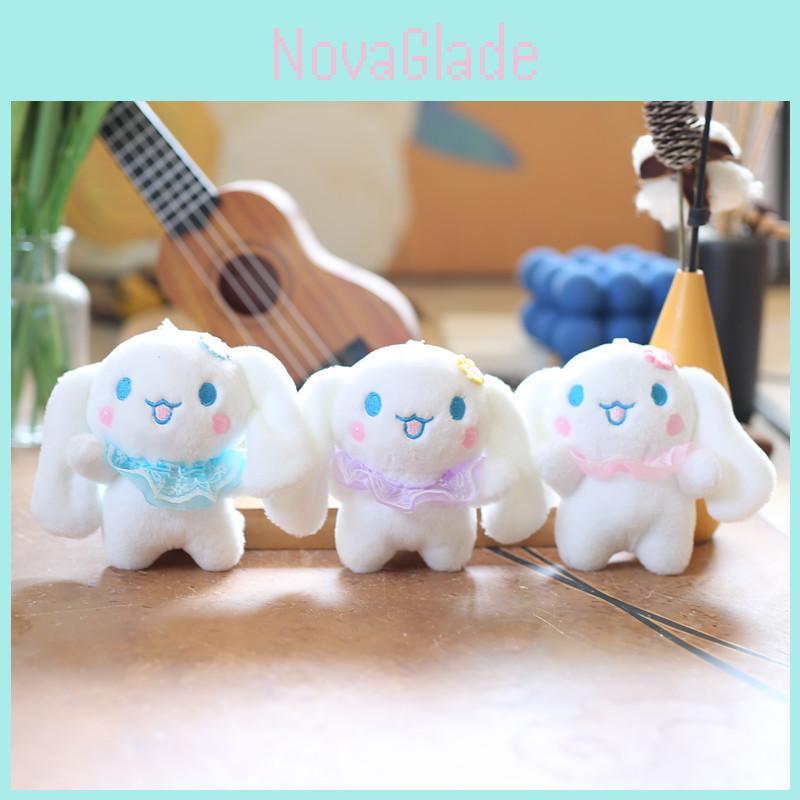 Adorable Fluffy Cinnamoroll Plush Toy Keychain Soft Pp Cotton Dog Doll