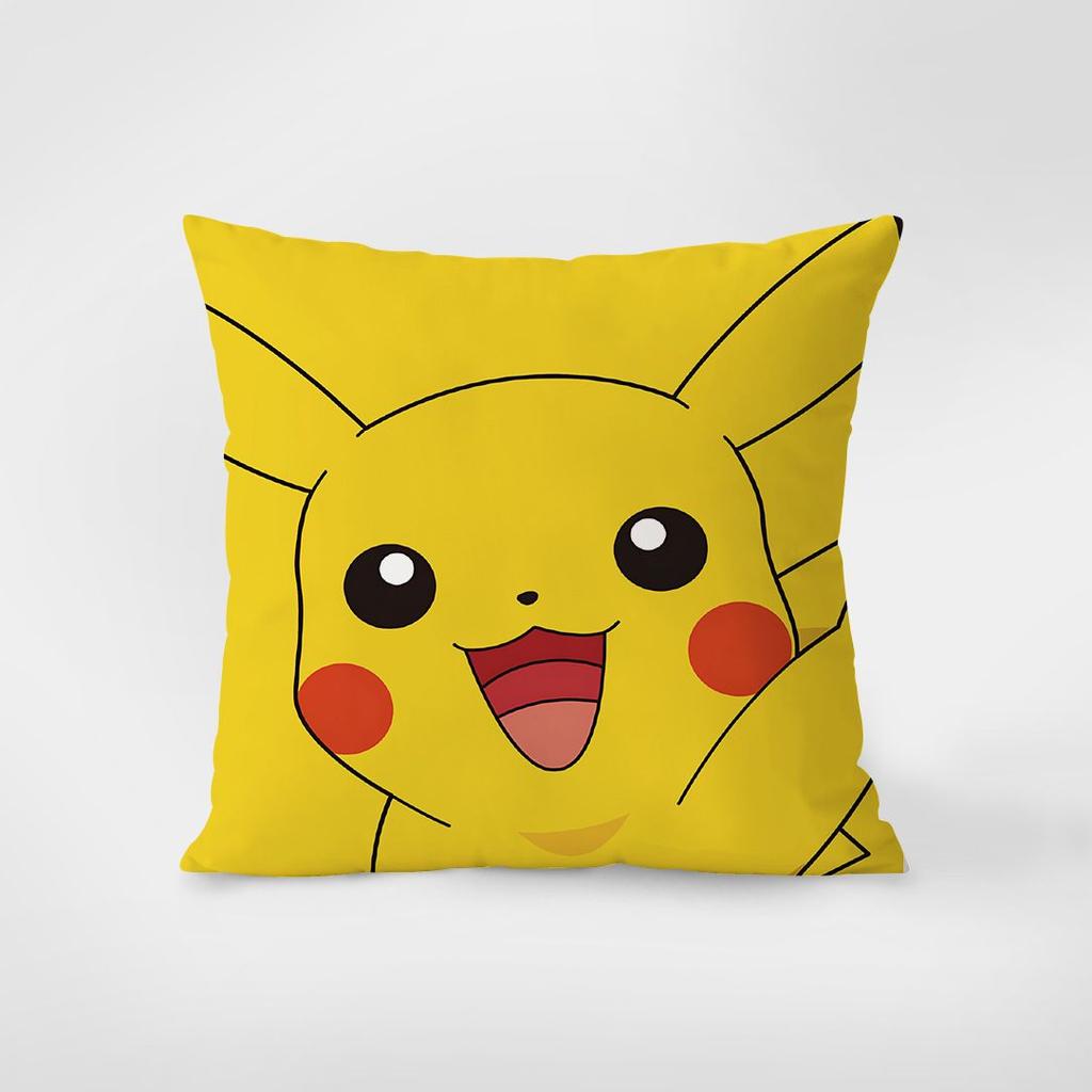 MINISO Cartoon Pikachu Pillowcase Decoration Home Double-sided Printed Square Pillow Bedroom Decoration Pillowcase