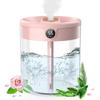 2L Mist Humidifier Pink Mute USB Night Lamp Function Dual Spray Digital Display Air Vaporizer for