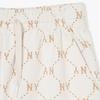 New MLB Diamond Monogram Casual Shorts Unisex Cream 3ASPM0343-50CRS