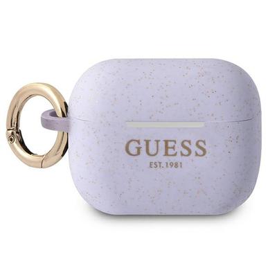 Guess Guapsggeu Airpods Pro Cover Purple/Purple Silicone Glitter