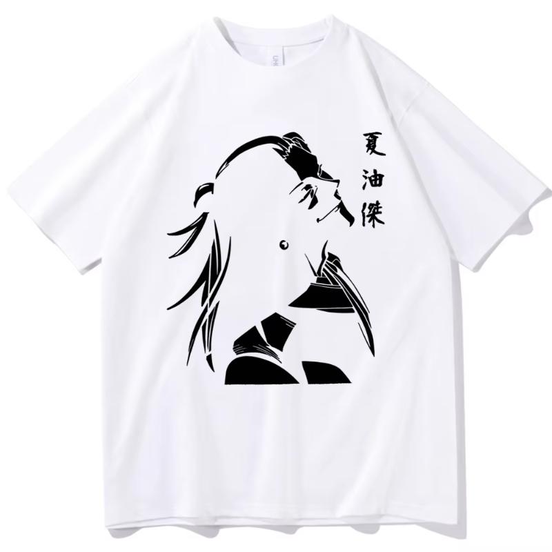 MINISO Japanese Anime Jujutsu Kaisen Suguru Geto Graphic Print T Shirt Fashion Unisex Casual Crew Neck Short Sleeve T Shirt