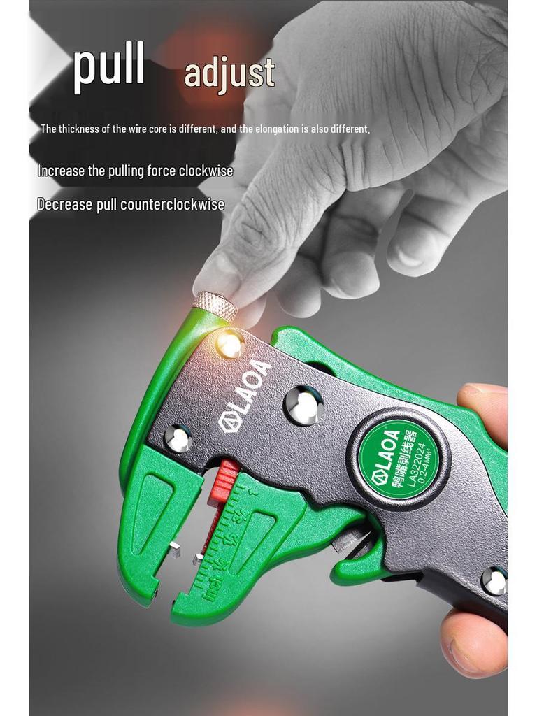 Multifunctional Duckbill Wire Stripper Automatic Pliers - 4 Square Electrician Cutter Eagle-nose