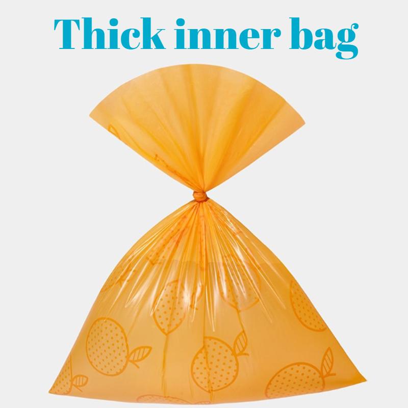 Orange Capsule Toilet Outdoor Thick Cleaning Portable Feces Bag Cute Pet with Fragrance Cleaning Supplies Hanging Buckle Pet Supplies Garbage Bag