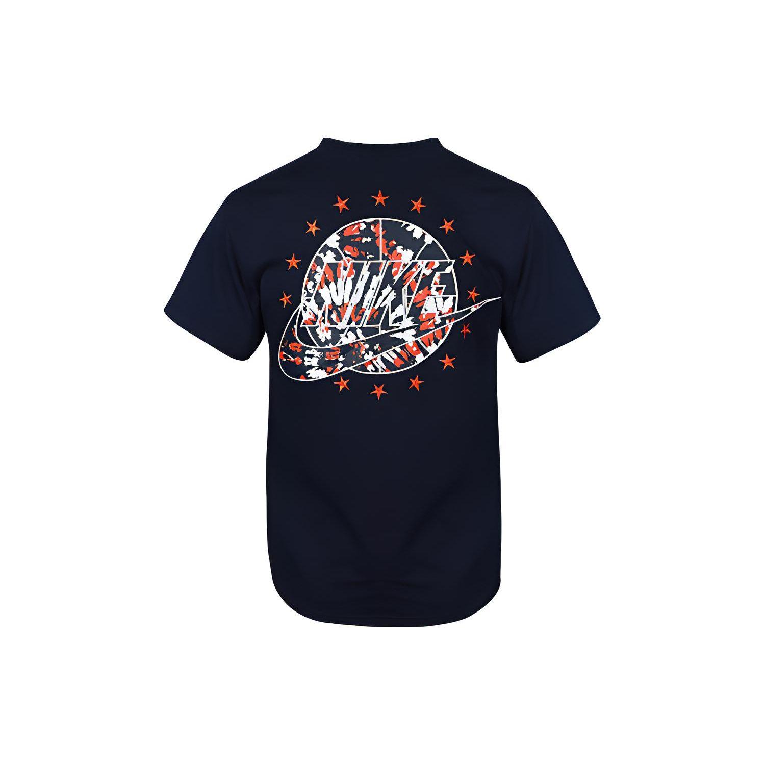 

Мужская футболка Nike Exploration с круглым вырезом и короткими рукавами, темно-синяя, CV1084-419 L