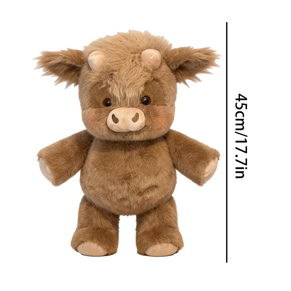 45CM Simulation Cattle Animals Plush Toys Cartoon Milk Cow Plush Doll Soft Stuffed Sweater Cow Pillow Home Decoration Toy