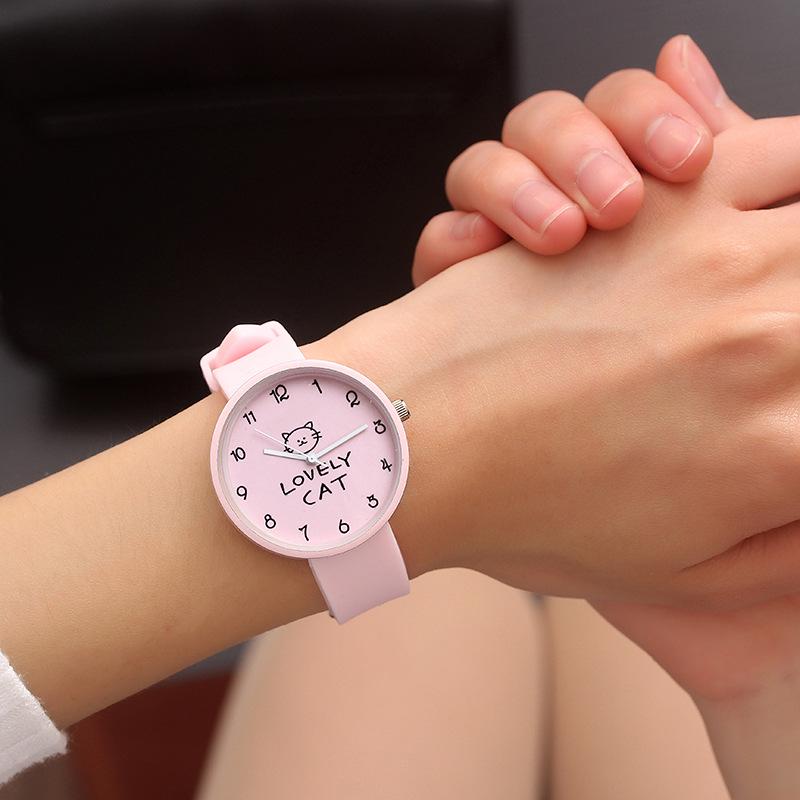 

Forest Quartz Sweet Petite Luxury Silicone Watch - Корейский Минималистичный Дизайн Pink Smile