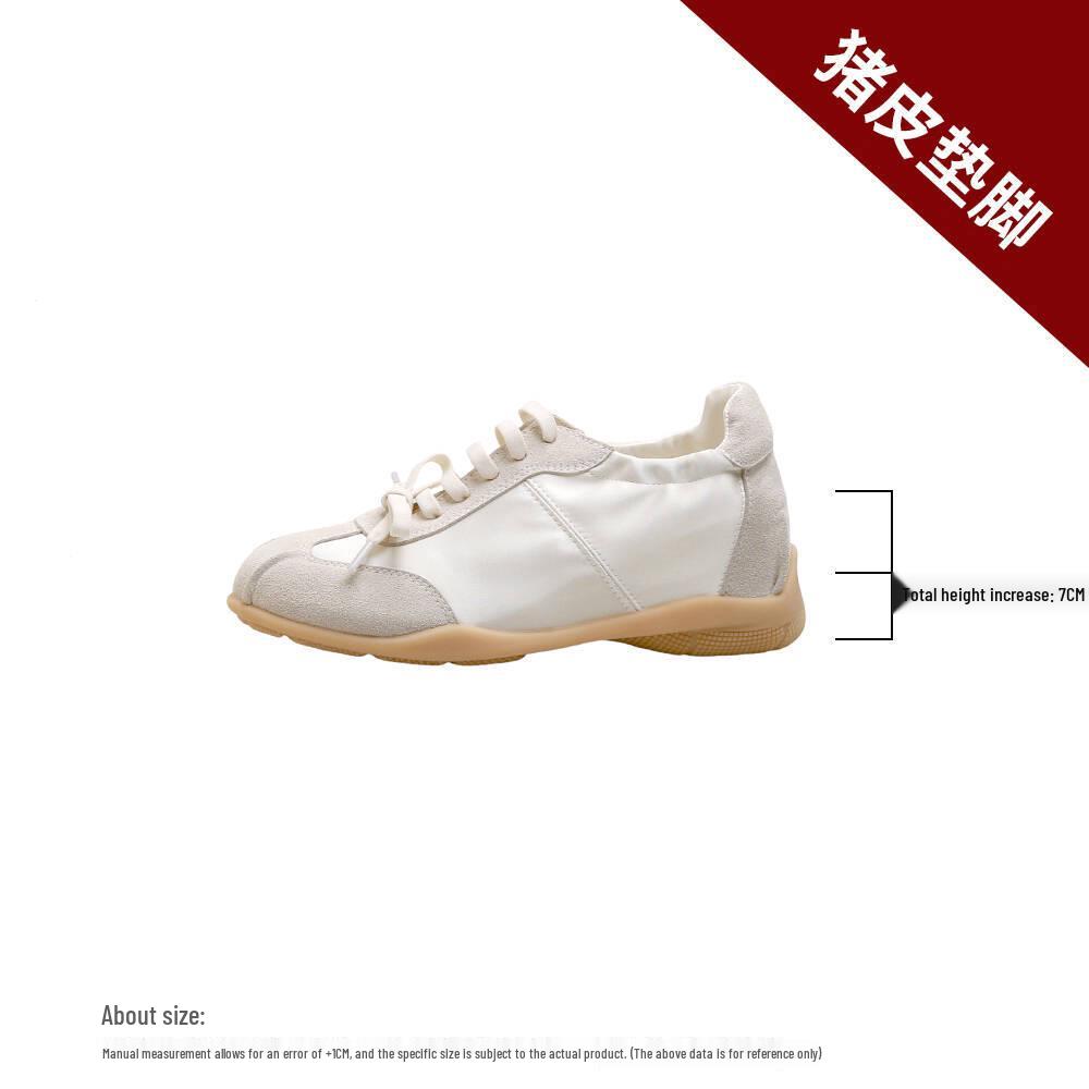 Women's Versatile Ballet-Style Summer Shoes with Lace-up, Inner Height Increase, and Soft Breathable Sole