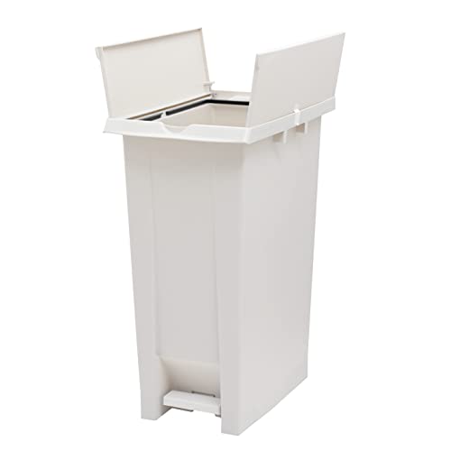 Captain Stag Pedal Pail #70, Double-Door, White, Made In Japan, UY-7058