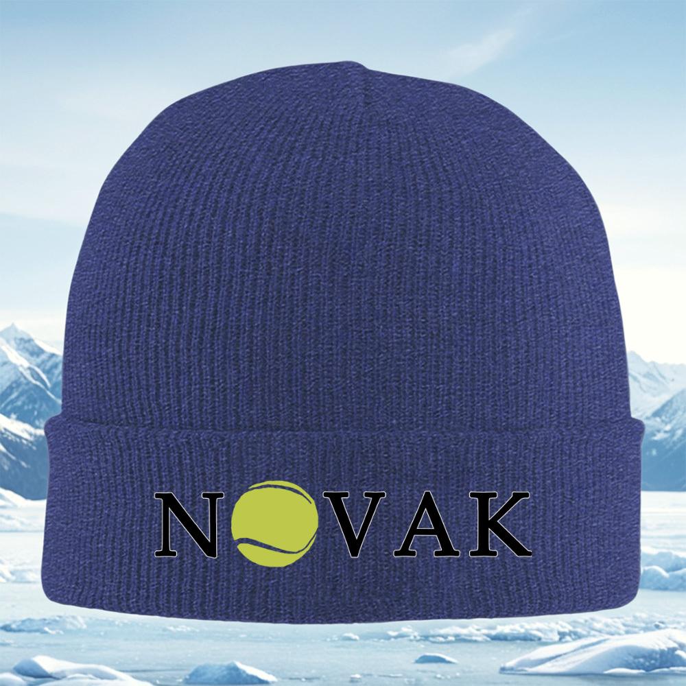 Tennis Ball,letters Name Black Background Design Men Women Unisex Knitted Hat Beanie Pullover Cap Winter Thermal Warm Christmas