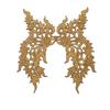 Fashion Show Party Costume Dress Patch Sticker Iron-on Gold Silver Thread Yarn Embroidery Geometric Big Flower Applique Patch