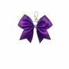 Shiny Leather Bow Keychain with Rhinestones - Fashionable Gift Charm