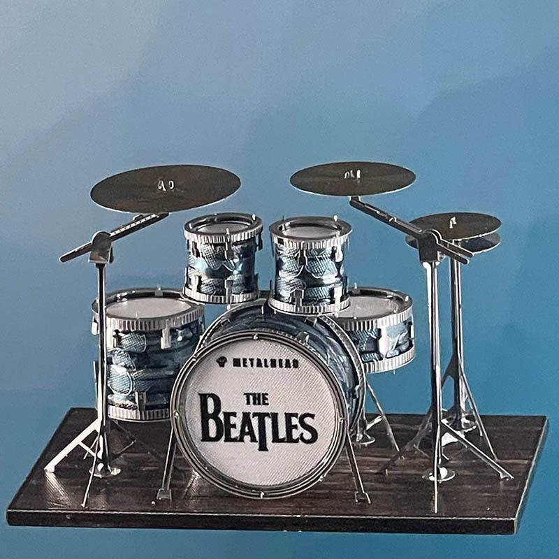 All-Metal Stainless Steel DIY 3D Drum Kit Model - Glue-Free Puzzle Toy