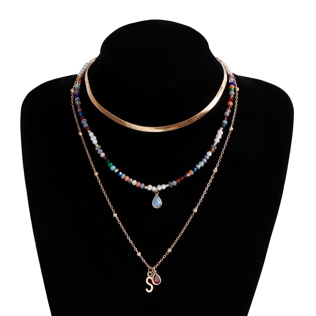 Bohemian Multi-layered Beaded Necklace Colorful Boho Beaded Necklace for Women Ethnic Jewelry Accessories