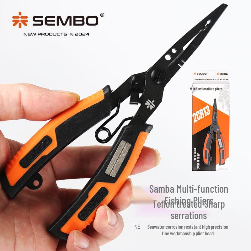 Samba Multifunctional Fishing Pliers: Split Ring Opener, Long Nose Hook Remover, Fish Gripper