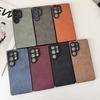Sheepskin Leather Case Samsung Galaxy S25 S24 S23 S22 Ultra Plus FE S25 Edge Lambskin Shockproof Full Lens Protector Back Cover