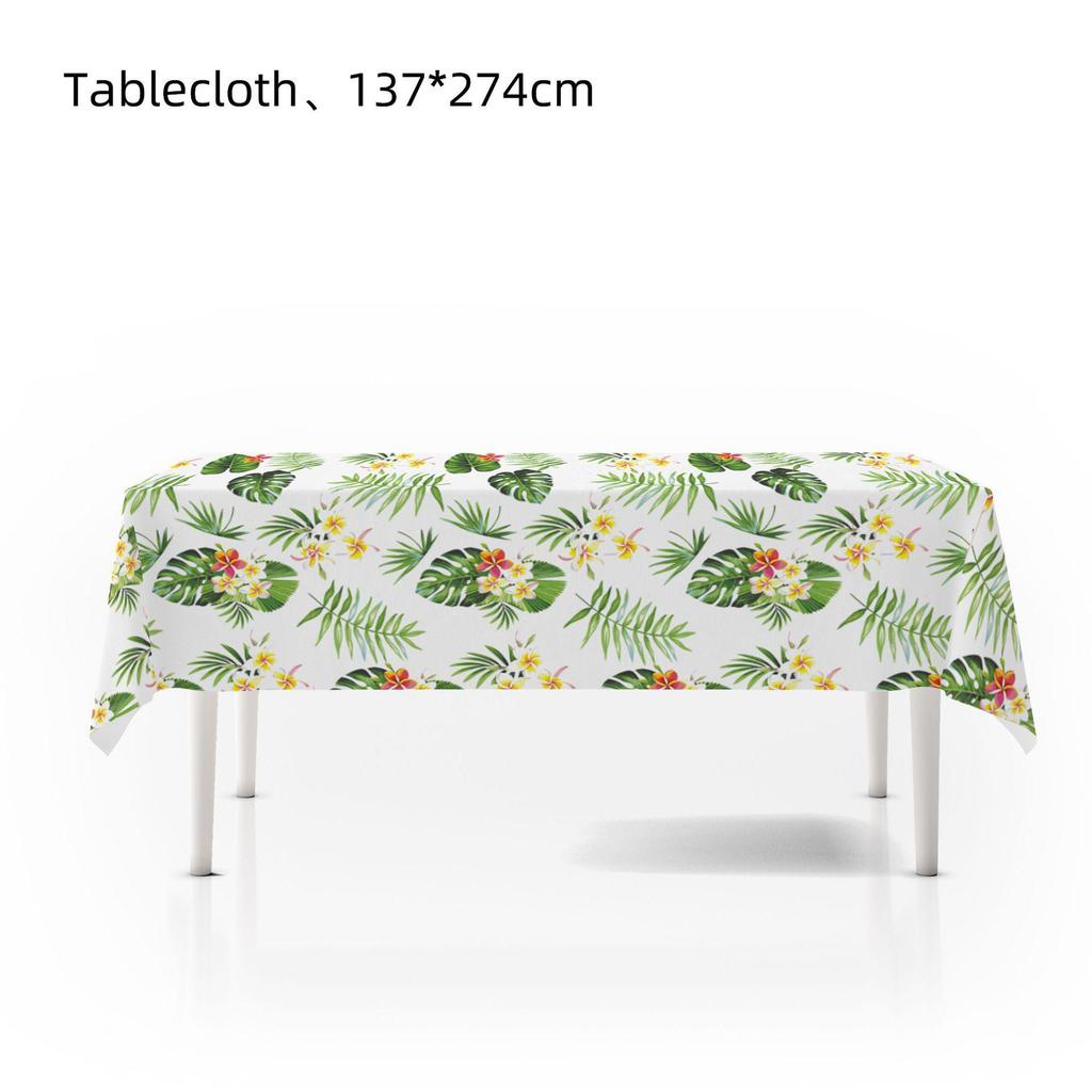 Hawaiian Party Decorations: Paper Plates, Cups, Napkins, Bags & Cutlery Set