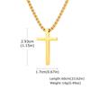 Stainless Steel Simple Cross Pendant Necklace, Multiple Sizes for Men and Women (Model 2103)