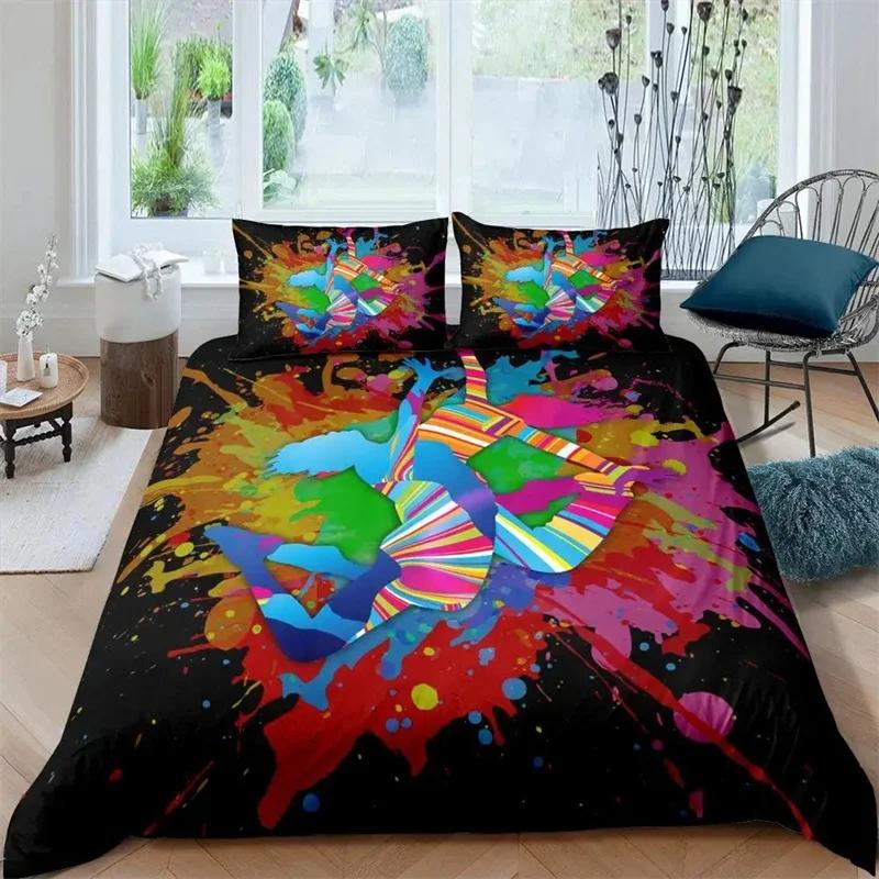 Comforter Hippie Graffiti Hip Hop For Kids Teens Adults Wall Urban Street Art Theme Polyester Bedroom Decorations