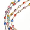 1meter Glass Crystal Oval Beads Copper Chain for Necklace Bracelet Jewelry Making DIY Bohemian Colorful Chains Wholesale
