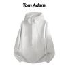 TOM ADAM American Deconstructed Patchwork Heavyweight Hooded Zip-Up Sweatshirt
