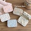Girls Cute Cat Contact Lens Box Portable Contact Lens Case Holder Travel Contact Lens Care Box with Mirror and Tweezers