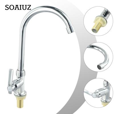 Bad Wasserhahn Gebogen Kaltes Wasser Küche Spüle Kunststoff Stahl