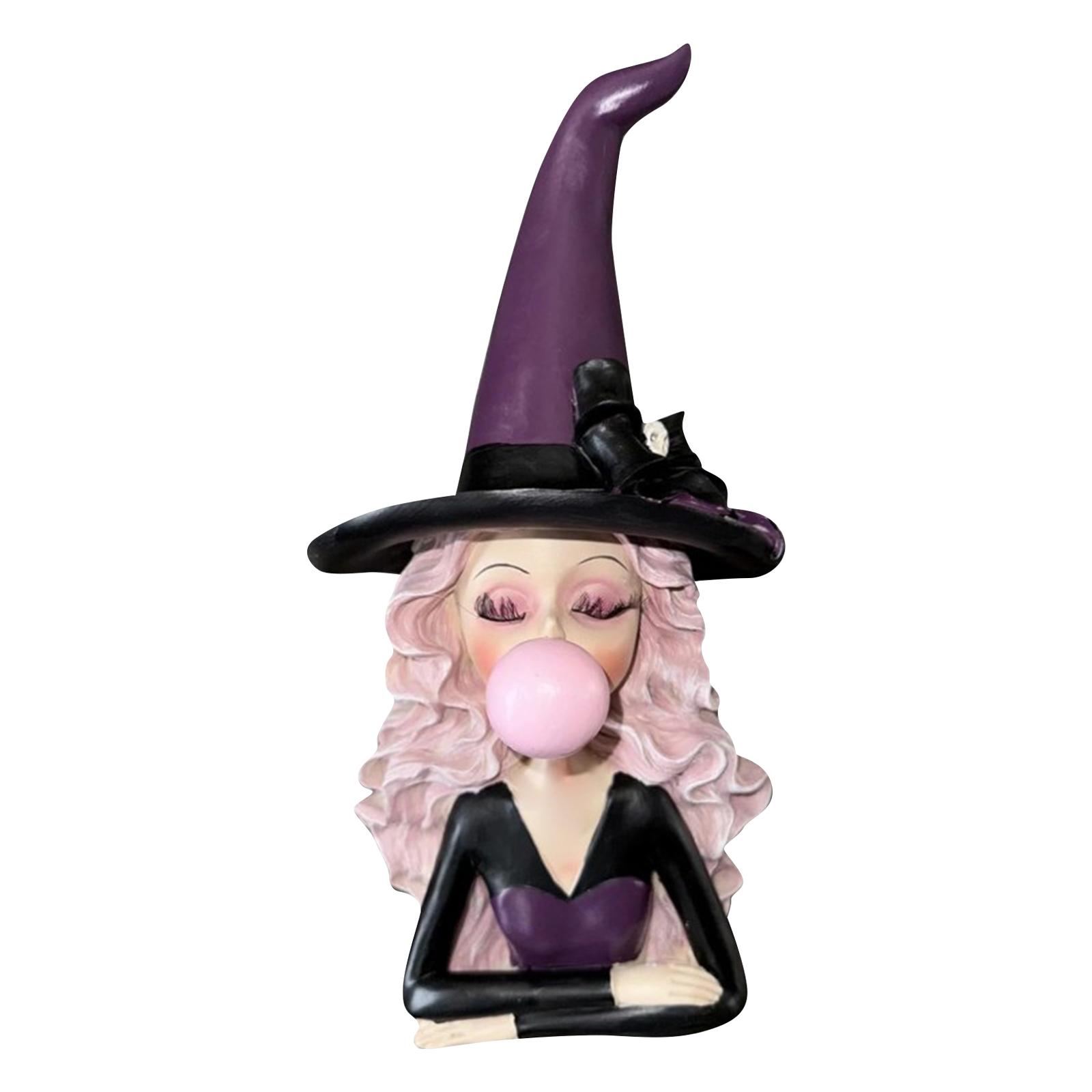 

Mysterious And Whimsical Witches Blow Bubble With Skulls And Bows, Halloween Decorations, Witchcraft Collectibles, Unique Home And Decorations One Size